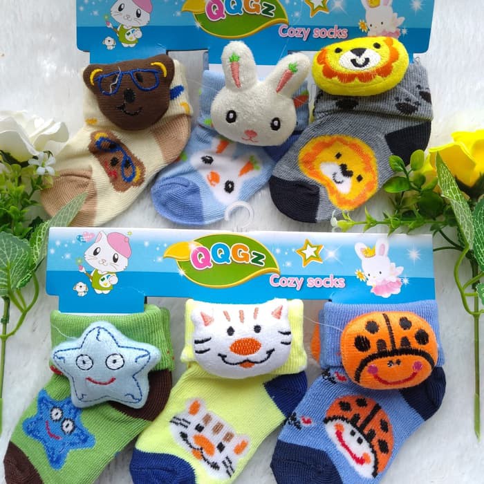 QQGZ Kaos Kaki Bayi Boneka 3 in 1 SNI