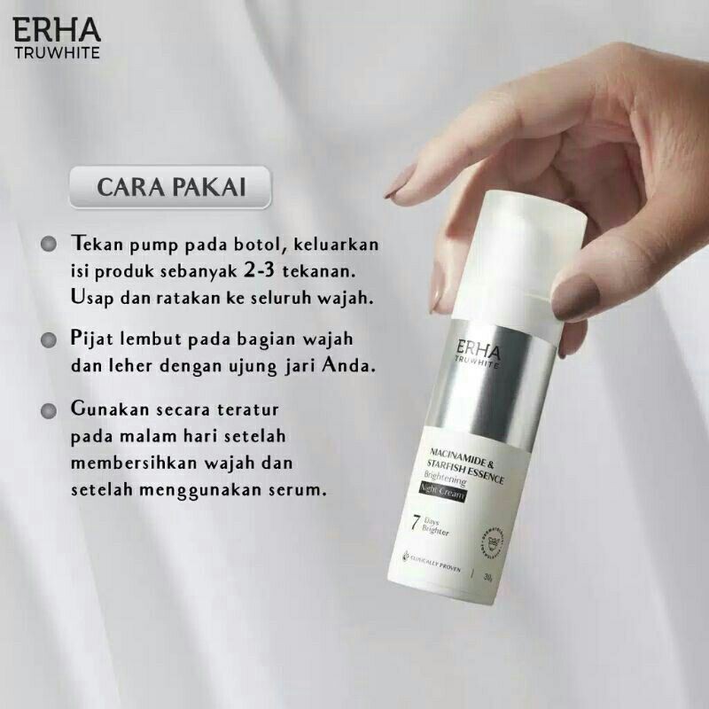 Erha Truwhite Niacinamide &amp; Starfish Essence Brightening Night Cream