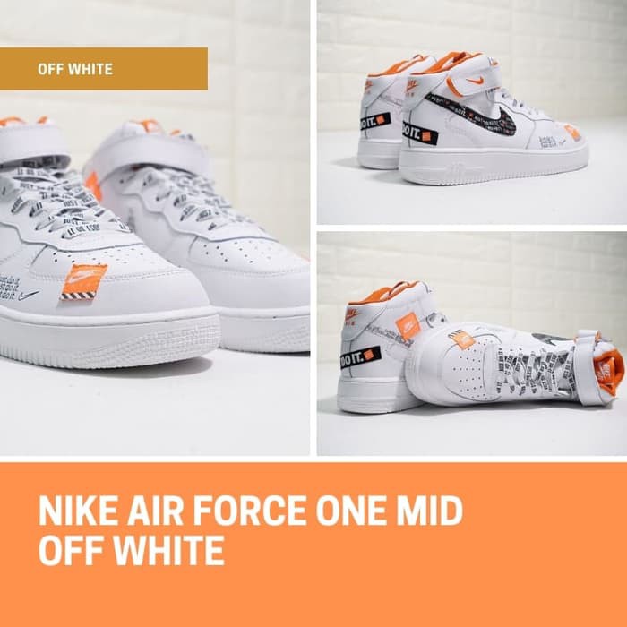 nike air force 1 mid white orange