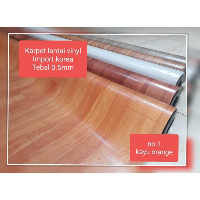TIKAR-KARPET- KARPET LANTAI VINYL KOREA1/2 METER (LEBAR 2 METER X 50 CM) TEBAL 0.5MM - EXCOTIC