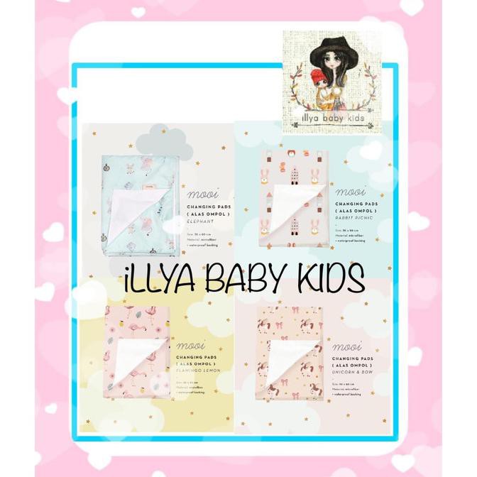 Mooi Changing Pad / Alas Ompol (70 x 90 cm) - dumbo pink