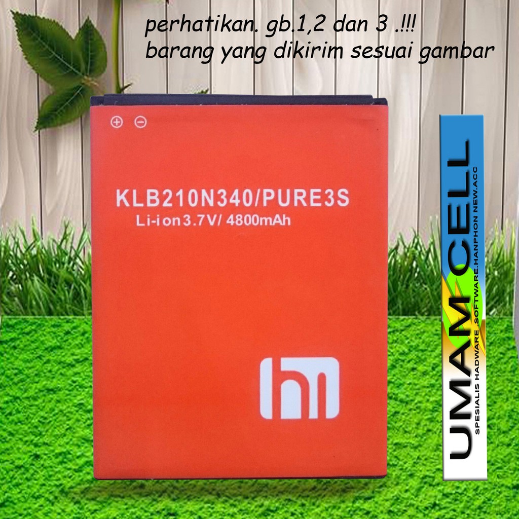 Baterai Himax Polymer Pure 3S H Classic M20i - KLB210N340 Original Double Power Batre Battery HP