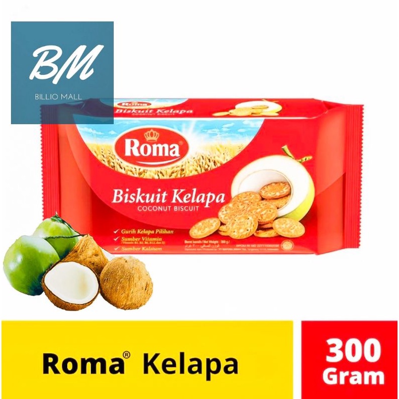 

Biskuit Roma Kelapa 300 gr / Roma Biskuit Kelapa 300 gram / Biscuit Mayora Roma Biskuit Kelapa 300 gr