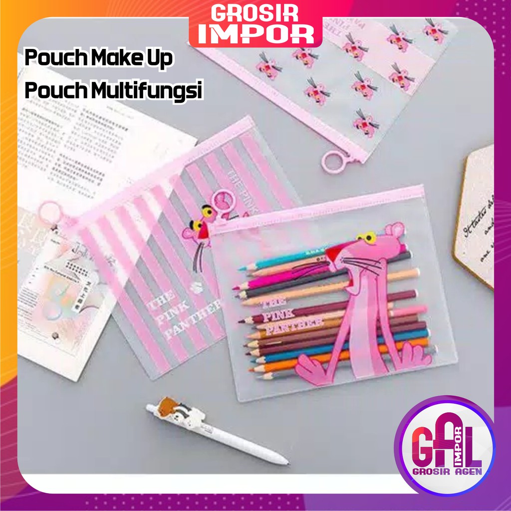 Pouch Make up Zipper / Pouch Kosmetik / Tampat Pensil / Tempat Make up Import Best Seller