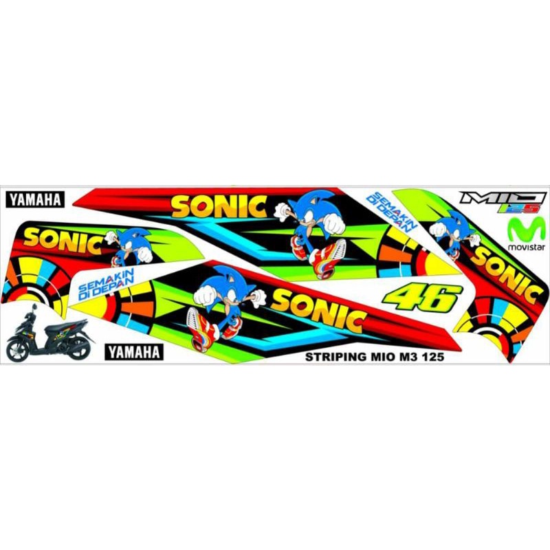 Striping Variasi Mio Z / Mio M3 - Mio 125 Stiker Sticker Skotlet Motor / List Body Motor