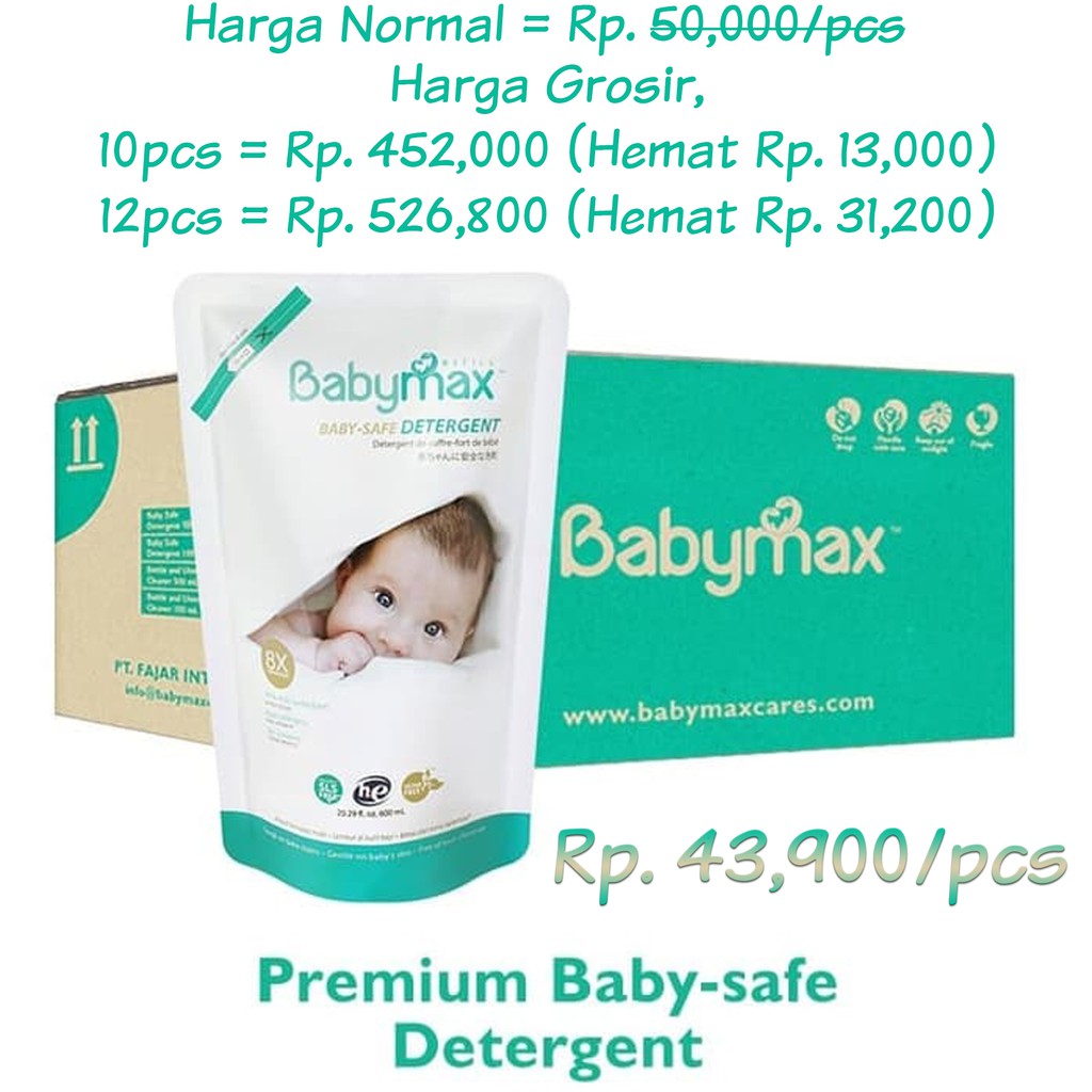 Babymax Detergent Refill 600ml Sabun  Cuci  Pakaian Baju  