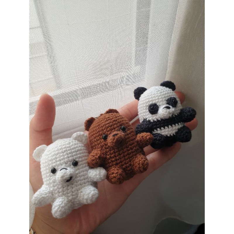 We Bare Bears Amigurumi / Boneka Rajut We Bare Bears