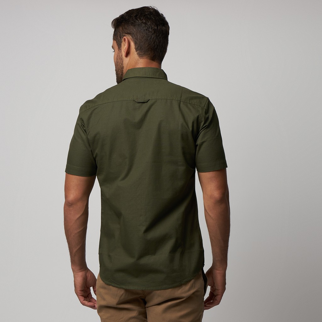 Kemeja Cowok Polos Pria Tangan Pendek Army Premium Quality Sigarate Slimfit Casual Kantoran Trendy