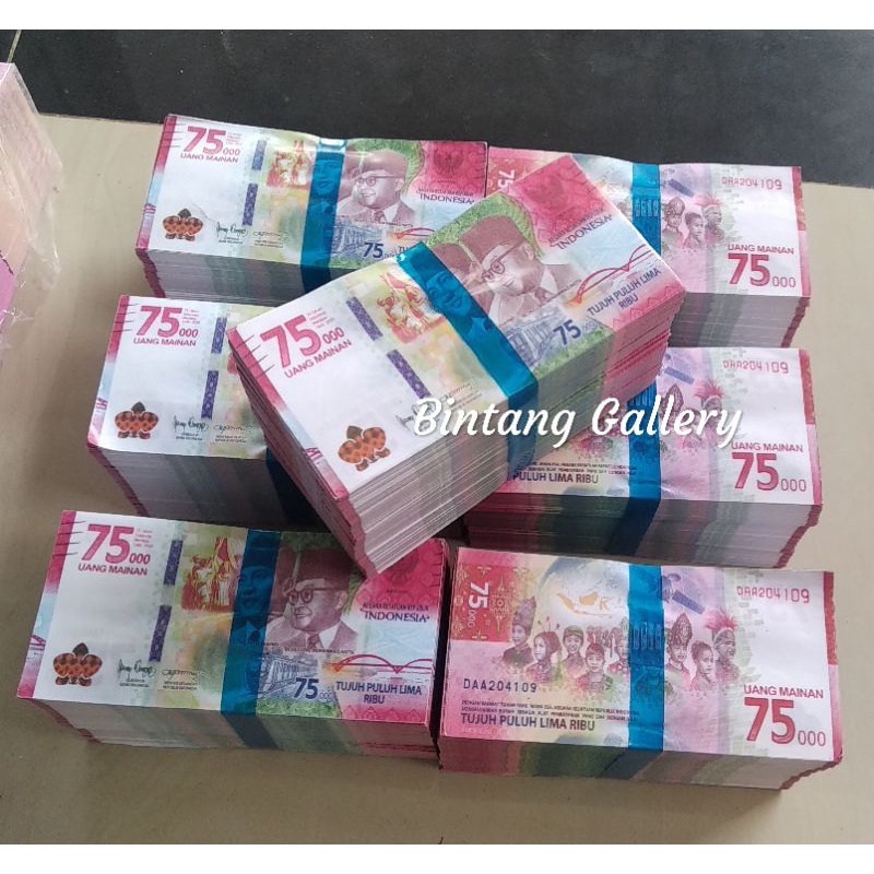 ( 1.000 Lembar ) Uang mainan glossy / uang mainan untuk keperluan mahar / bahan mahar