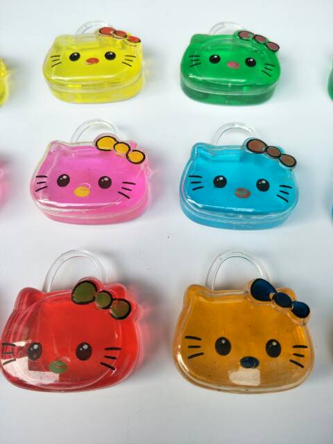 Slime Hello Kitty / Nanas Rainbow Mini Lucu Murah