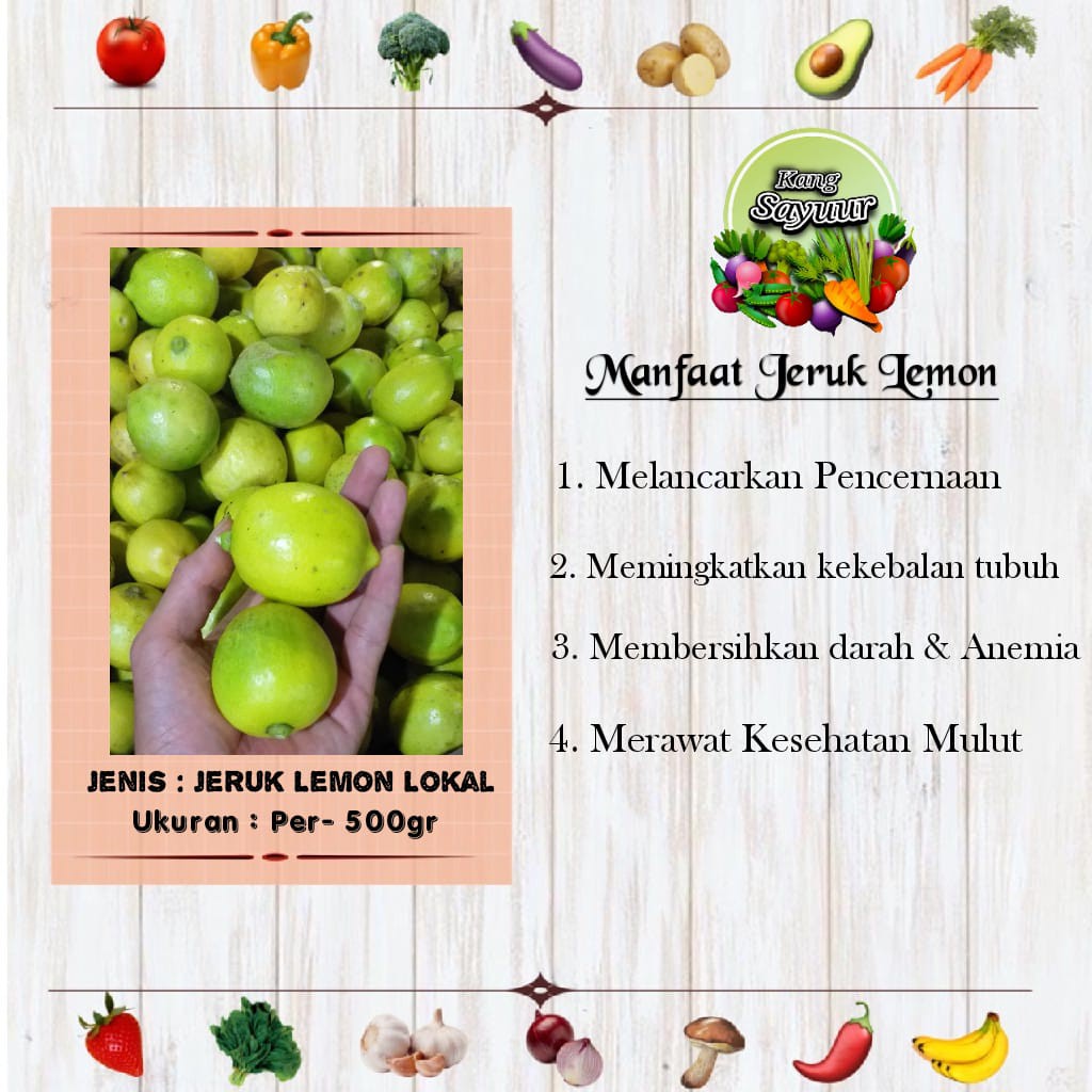 

JERUK LEMON LOKAL - (Per 500gr)