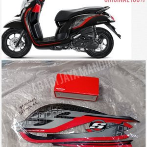 Striping Sticker Stiker SCOOPY FI ESP NEW K93 DONAT 2017 2018 2019 2020 warna merah