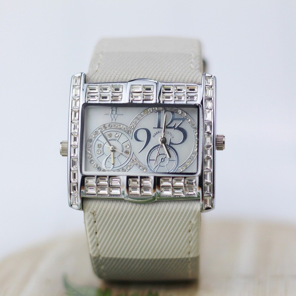 JAM TANGAN FASHION WANITA DUAL TIME TALI KULIT