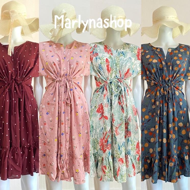 (STOK TERBARU) Daster ruffle serut / daster ruffle busui viral / daster serut rempel selutut