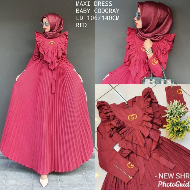 SALE Maxi Ch@nel SHR / Maxi dress Ch@nel SHR / Gamis Plisket SHR