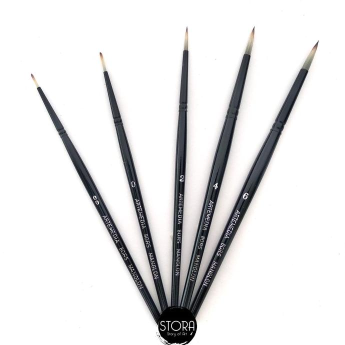 

[COD] Arte Manglon Watercolor Brush Set Kuas Cat Air Water Color 5 Pcs TERBATAS Kode 1210