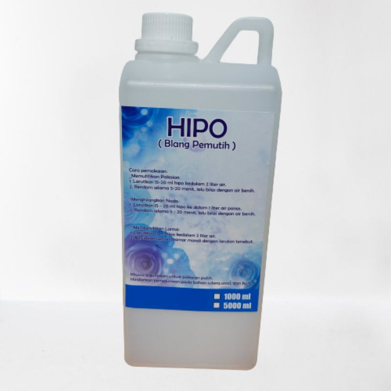 Hipo / Pemutih baju / Pemutih pakaian kemasan 1 liter