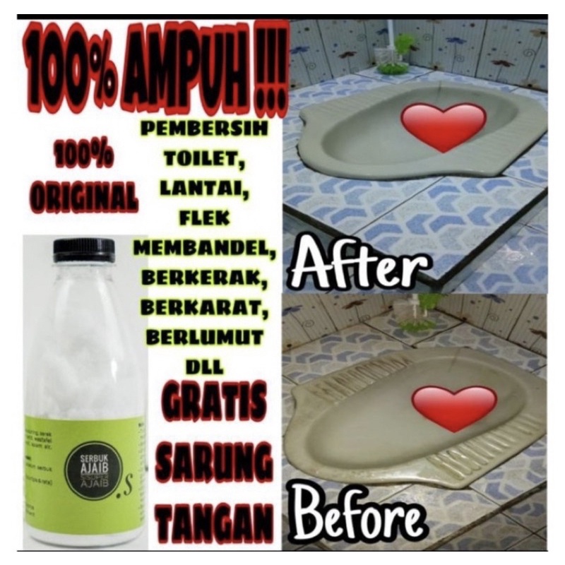 SERBUK AJAIB PEMBERSIH TOILET WC AMPUH 1000%