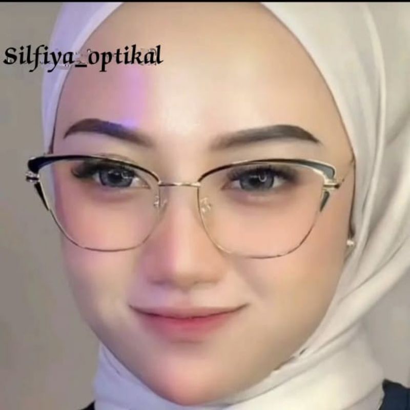 FRAME KACAMATA WANITA CATE EYE 6505 | LENSA BLUEYCROMIC  | LENSA PHOTOCHROMIC  | LENSA BLUERAY  | LENSA ANTIRADIASI  | KACAMATA MINUS NORMAL PLUS CYLINDER