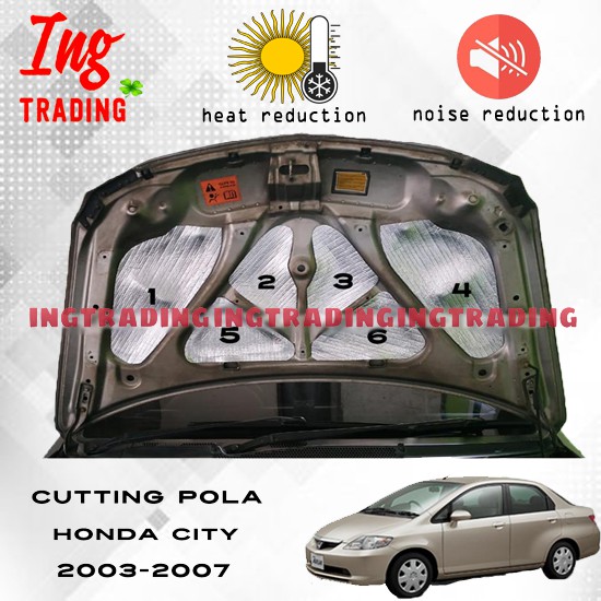 Peredam Panas Kap Mesin mobil Honda City 2003 -2007