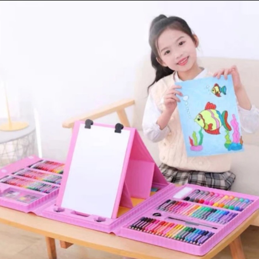 

art set 208 pensil warna crayon set 208pcs