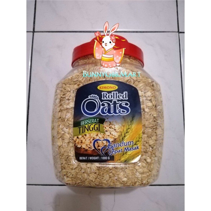 

[PROMO SPECIAL] KIMONO ROLLED OATS 1 kg/GANDUM UTUH/GANDUM KASAR