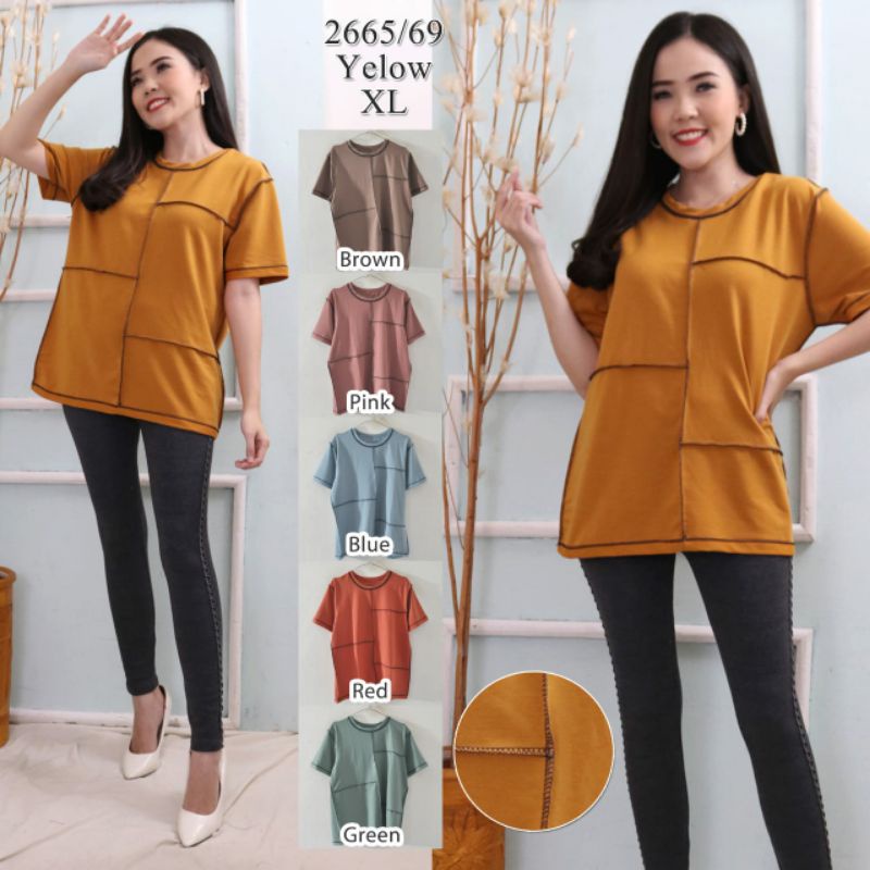 ATASAN WANITA LENGAN PENDEK/BLOUSE KAOS/BABYTERRY