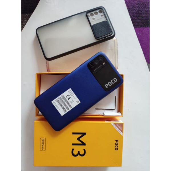 Handphone Second Murah xiaomi poco M3 6/128 hp seken bekas fullset