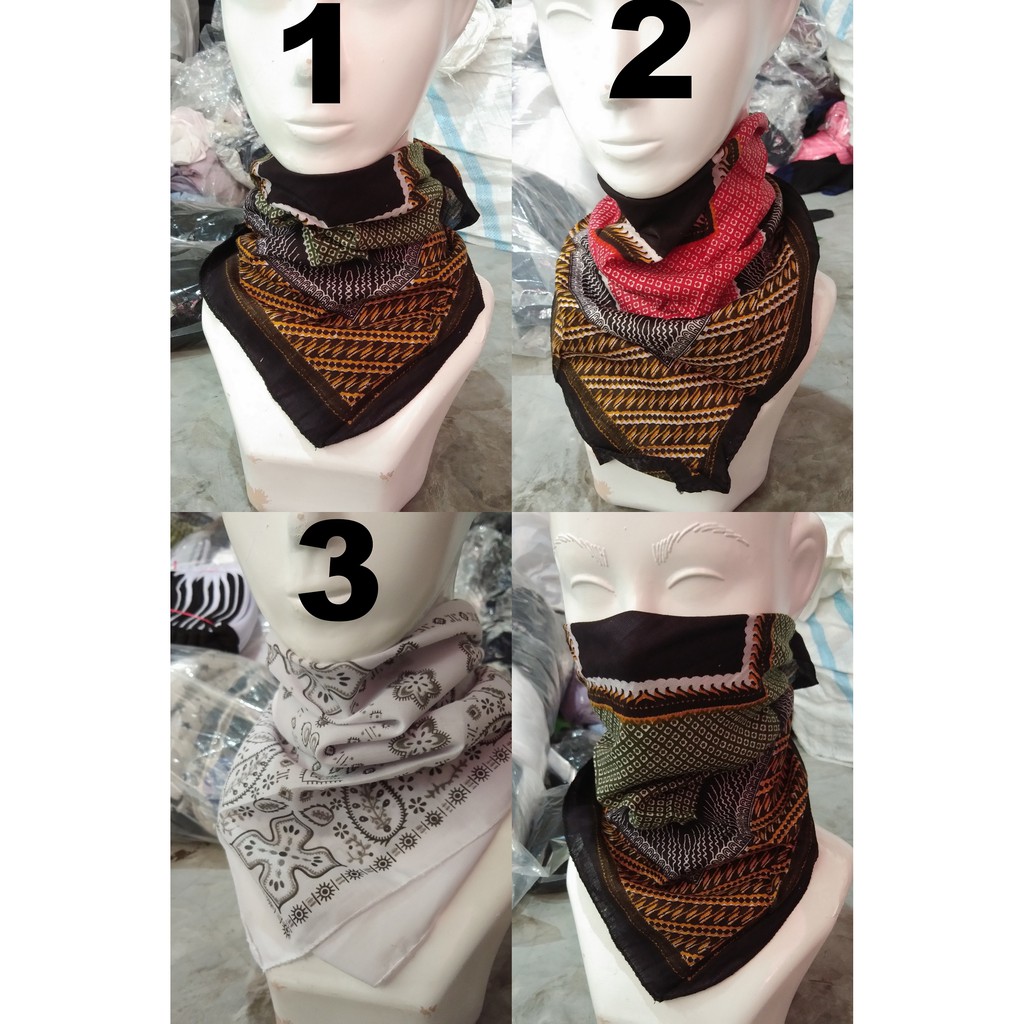 Scarf kotak square masker syal KAIN