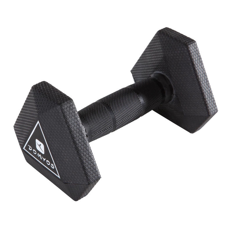 DOMYOS Hex Dumbbell Barbel Alat Angkat Beban Gym Fitness Berat 2.5 kg