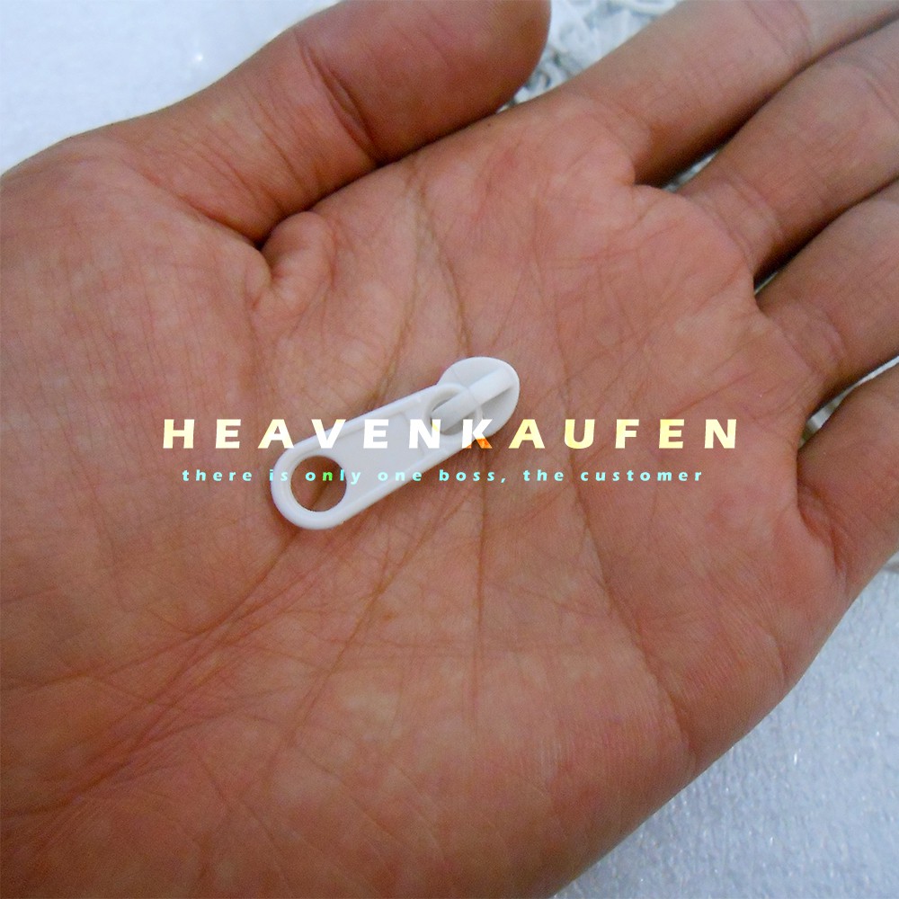 Kepala Resleting Putih No 3 Harga Per Pack isi 100 pcs