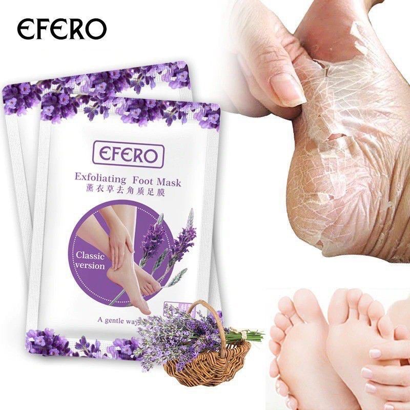 Efero Foot Mask / Masker Kaki Efero / Masker Kaki Merawat Kaki Tumit Kering Pecah-Pecah / Masker Pengelupas Kulit Mati / Efero Exfoliating Foot Mask / Masker Perawatan Kaki / Masker Melembutkan Kaki / Masker Kaki Lavender