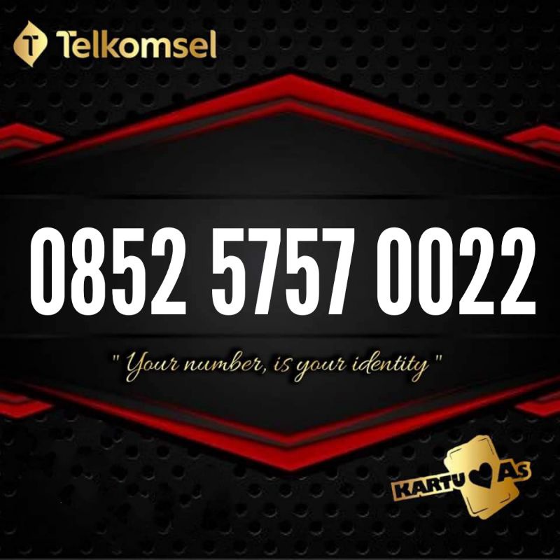 Nomor cantik telkomsel kartu AS 4G ABAB CCDD 5757.0022  dan 5757.6622