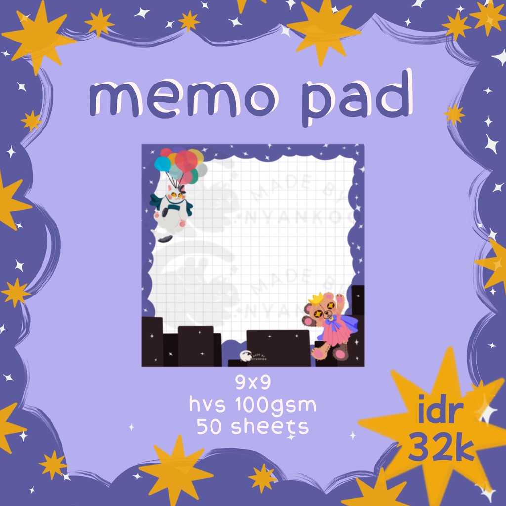 

Memo Pad - Midnight Moon Sky