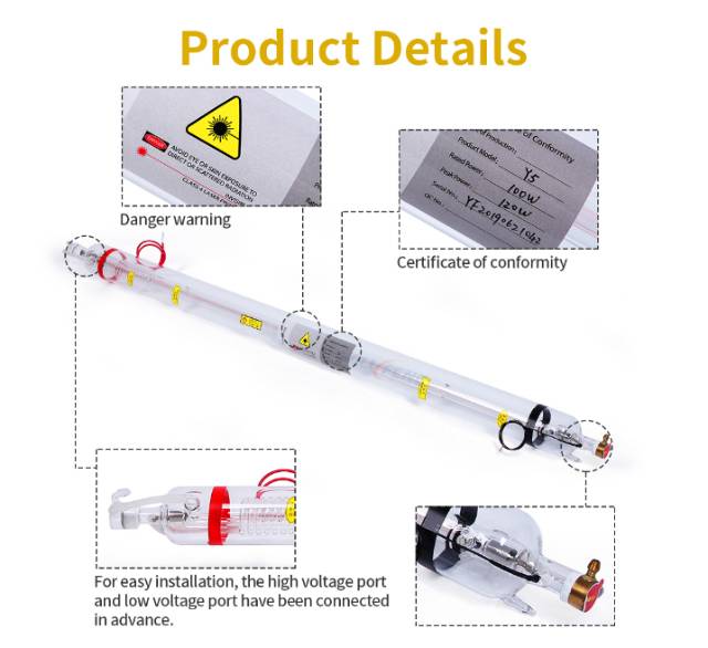 Tabung laser co2 laser tube co2 tabung laser 100w laser tube tabung laser co2 promo