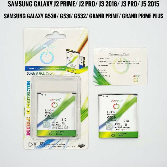 Baterai Batre Double Power OFFON For Samsung Galaxy G530 Grand Prime J2 Prime J2 Core J2 Pro J3 2016 J3 Pro J5 2015 Battery