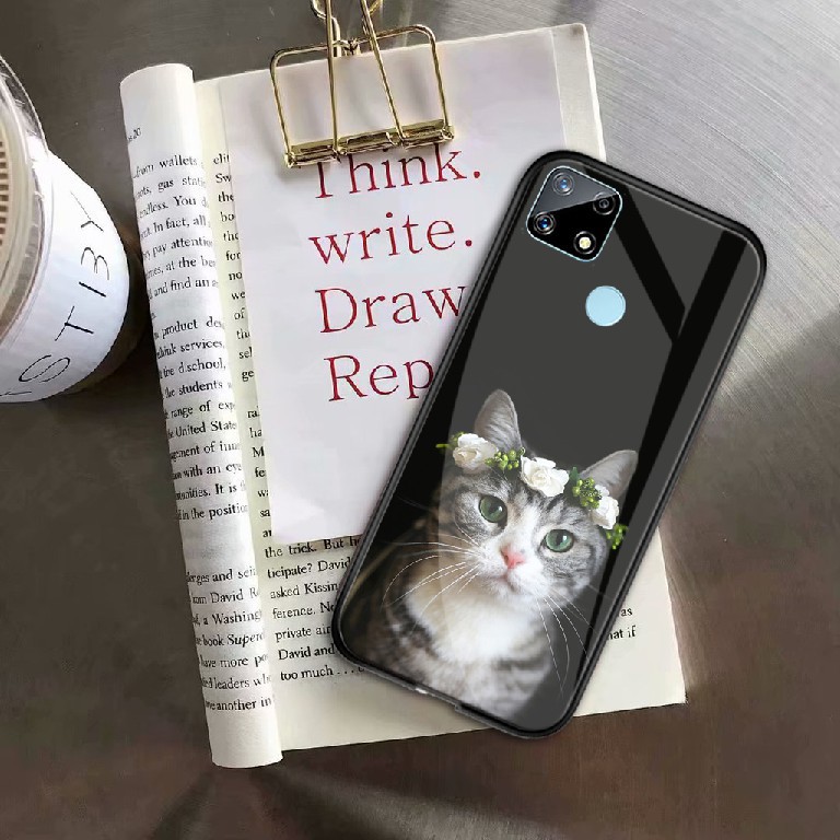 [M64 ] Softcase Kaca Realme  Narzo 20 A53 A33 Y20 C11 C12 C15 Reno 4 Redmi Note 9 Redmi 9 A5S A7 A12