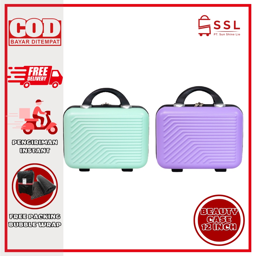 TAS KOPER HARDCASE BEAUTY CASE PREMIUM BAHAN POLICARBONATE POLYPROPILINE ANTI PECAH SIZE 12&quot; TAS KOMESTIK CAMBRIGE SQUISY LAPTOP