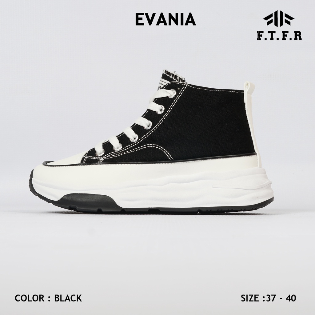 FOURTYFOUR Evania - Sepatu Sneakers High Putih Casual Wanita