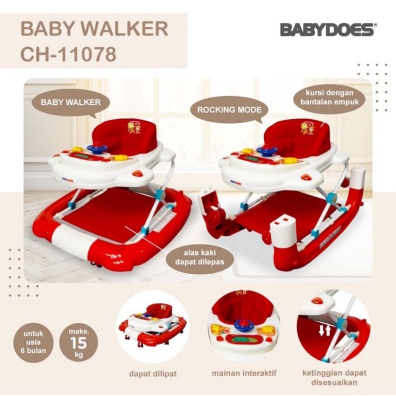 Baby Does Baby Walker CH1077 2in1 Bisa Ayun CH11078 CH-11086TZ