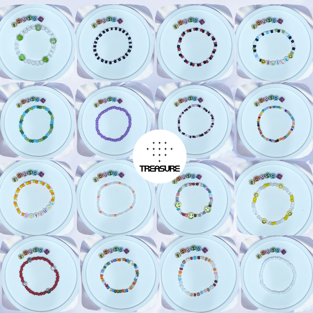 Part 11: Gelang Kpop Idol Manik/Beaded Bracelet Korea/Treasure Junghwan Yedam Haruto Doyoung Jihoon 