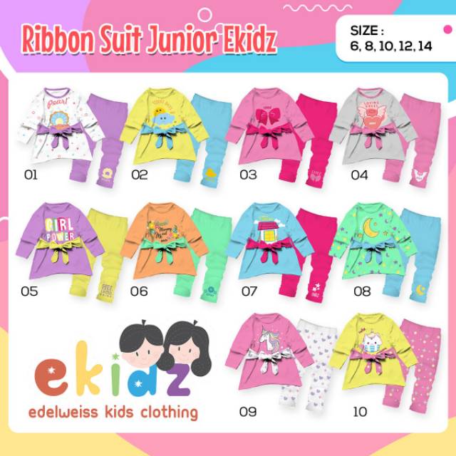 Ribbon suit junior girl