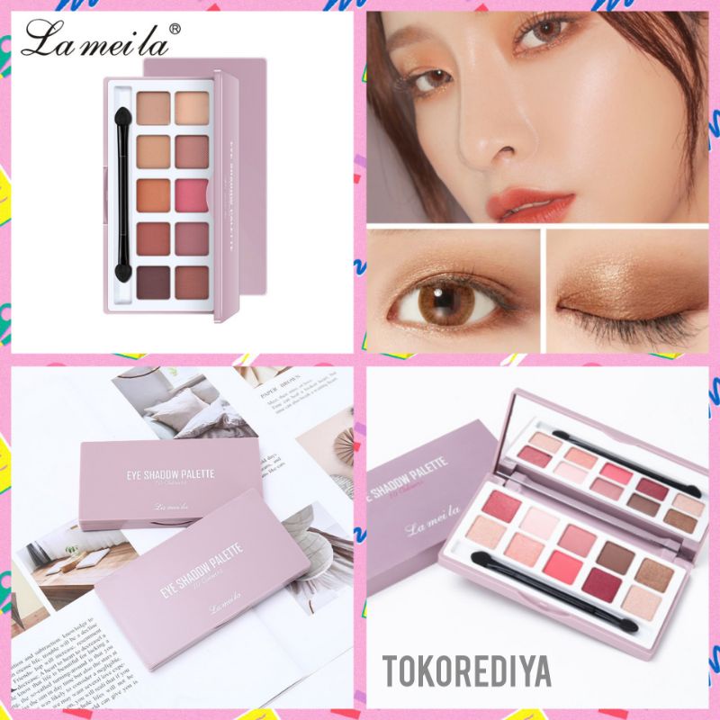 Geo LAMEILA Eyeshadow Palette 10 Shades Kosmetik Alis 10 Warna Original