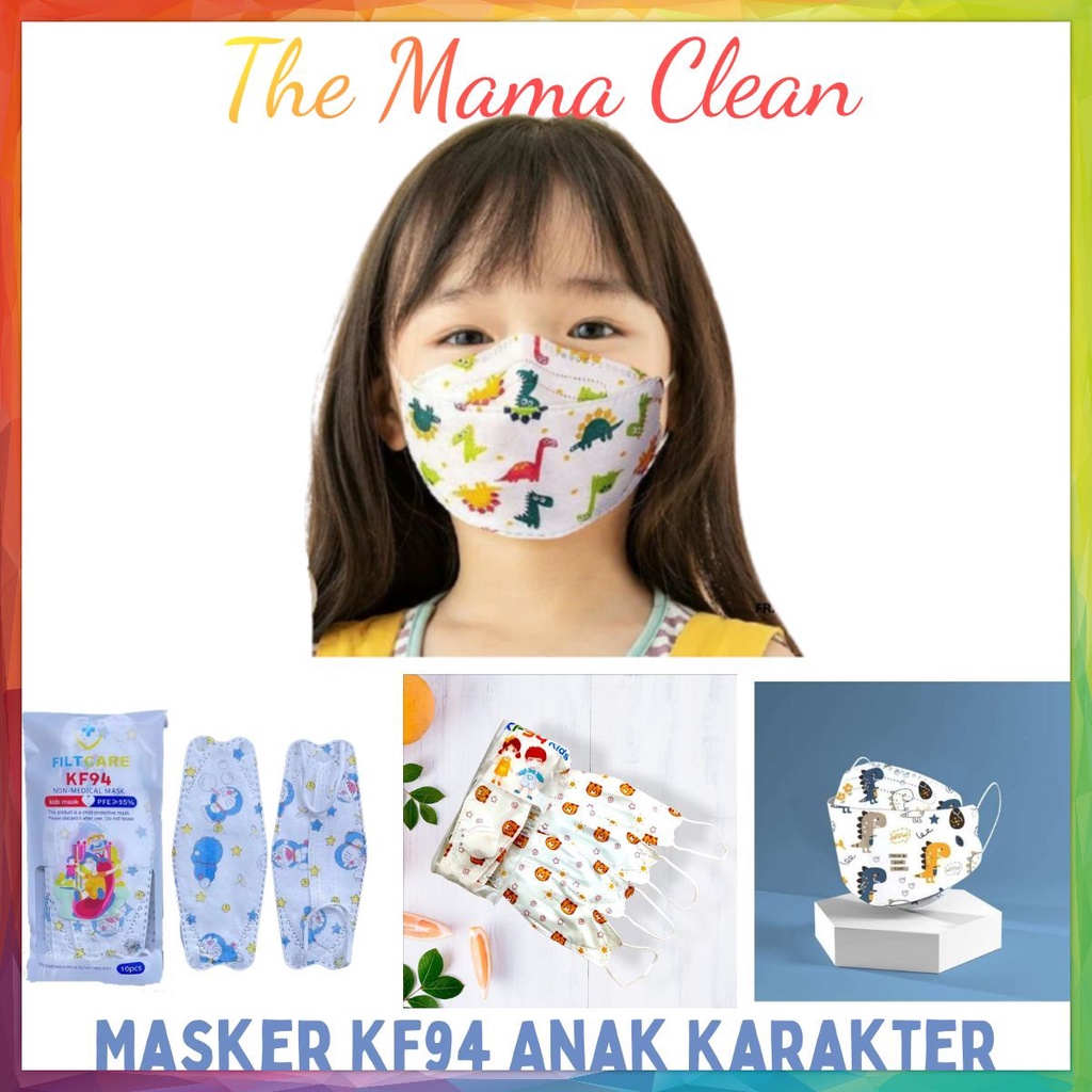 MASKER ANAK KF94 MOTIF KARAKTER 4 PLY PREMIUM QUALITY ISI 10 PCS