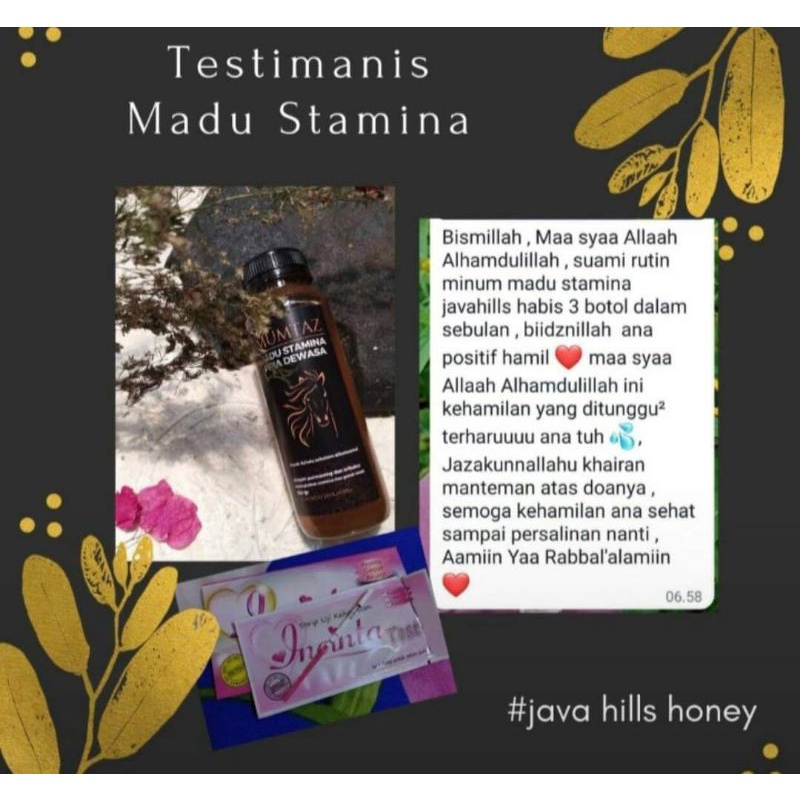 MADU STAMINA JAVAHILLS HONEY / GRATIS SENDOK KAYU / MADU PRIA / MADU STAMINA PRIA / MADU KUDA