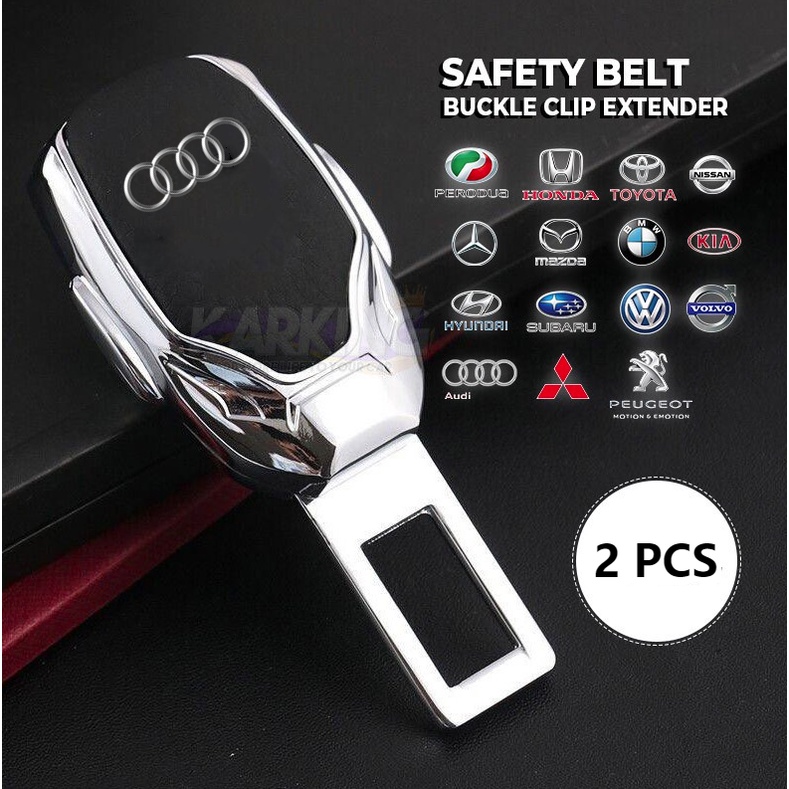 Buckle Extension Sabuk Pengaman Mobil Bahan Metal Untuk Audi A3 A4 A5 A6 A8 Q2 Q5 Q7 Sline TT