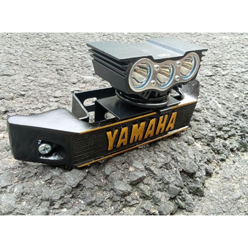 lampu depan rx king led owl 3 mata set kumis kumisan rx king
