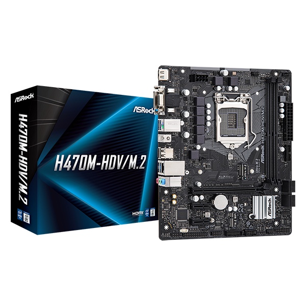 ASRock H470M-HDV/M.2 (LGA1200, H470, DDR4, USB3.2, SATA3) NAMPOL GAN