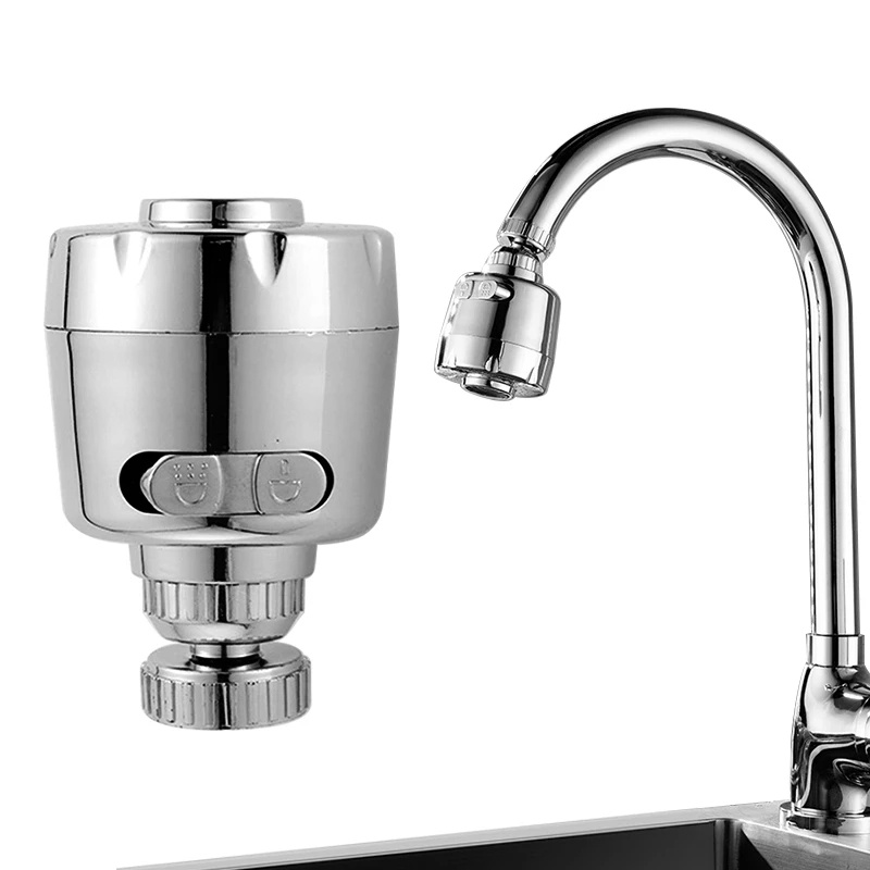 [Unggulan] Keran Aerator Dapur Berputar 360derajat/Adjustable Dual Mode Sprayer Filter Diffuser Hemat Air Nozzle Faucet Connector