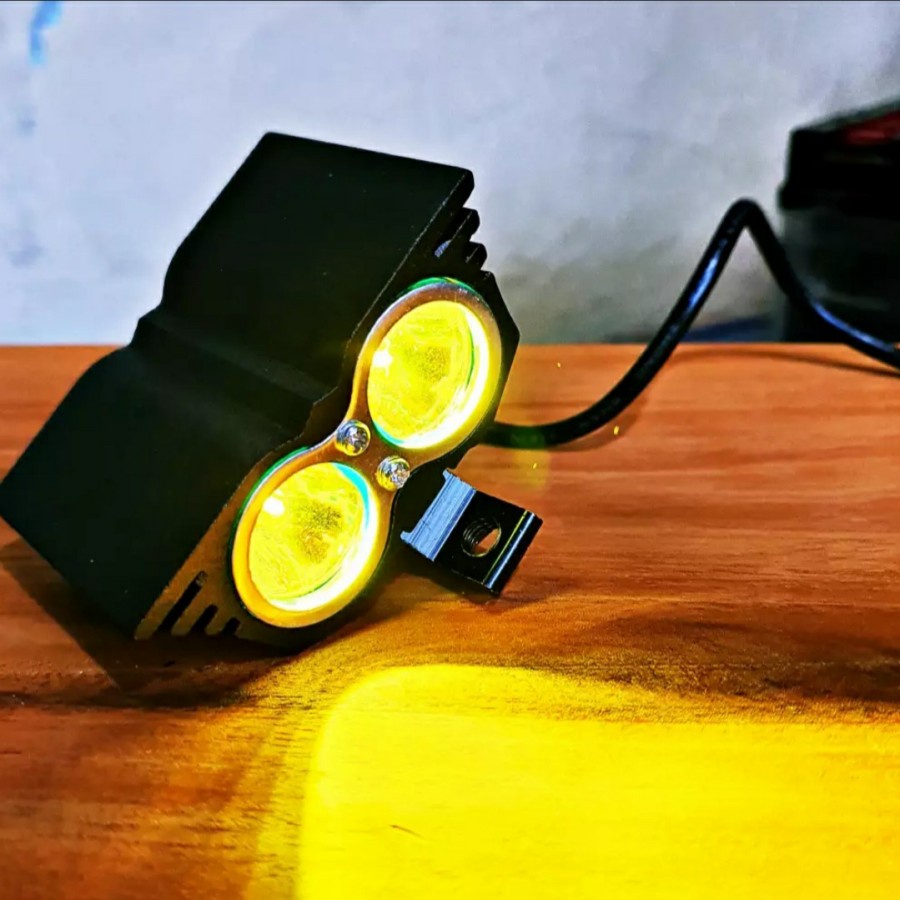 Lampu Tembak Lampu Sorot Motor Mobil LED CREE Mini Owl Ultrafire 2 Mata Firing Light Lampu LED Putih Kuning Terang Universal